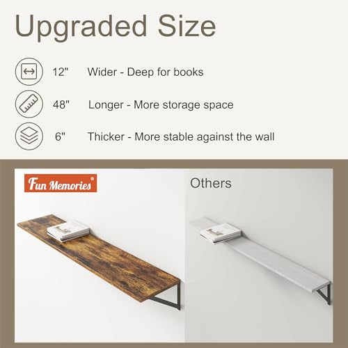12 Inch Deep Floating Shelves