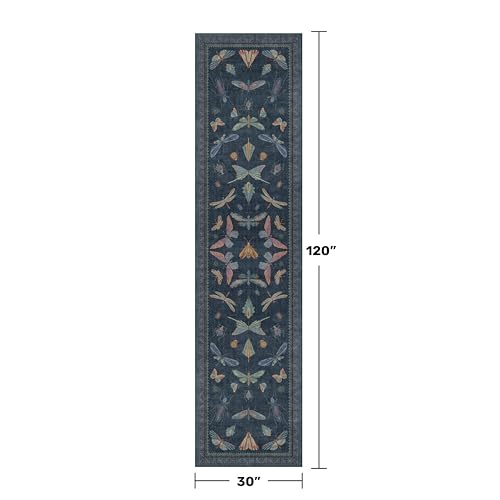 2'6"x10' Dark Blue Kitchen Runner Rug (25 Sq Ft)