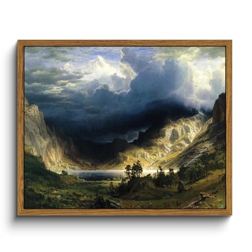 Framed Canvas Wall Art Home Decor Landscape Wall Art for Living Room Vintage Natural Oil Painting Picture Beautiful Scenery Office Decor Bedroom Wall Decor