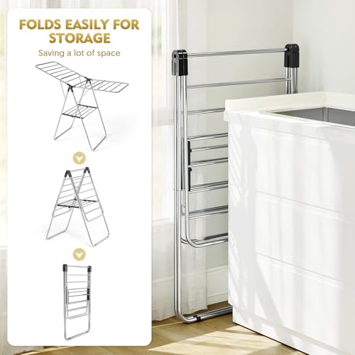Large Stainless Steel Clothes Drying Rack