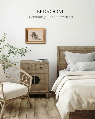 Vintage Gold Framed Wall Art for Living Room