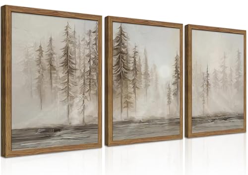 Framed Forest Wall Art Set of 3