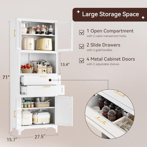 71" Kitchen Pantry Cabinet
