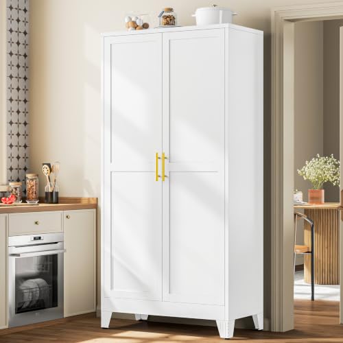 Metal 79“ Kitchen Pantry Cabinet