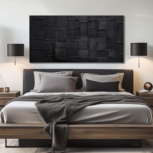 Large Abstract Pictures Wall Decor for Living Room Black Hand