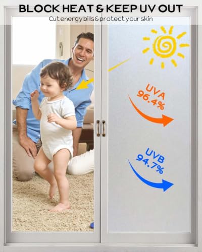 Frosted Glass Window Privacy Film with Tools
