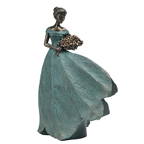 Fairy Statue Leaf Angel Girls 7.5 x 4.5 x 11.5 Inch