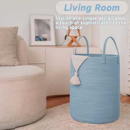 100L Cotton Rope Laundry Basket Hamper