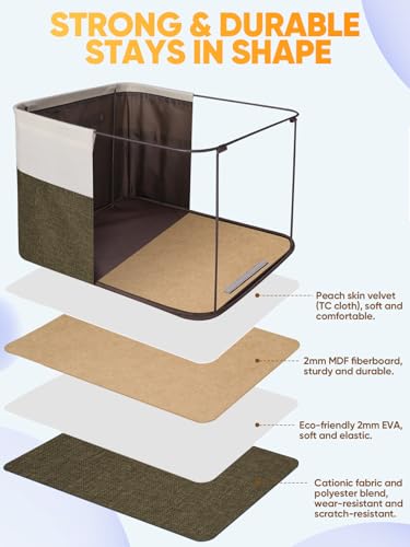 3 Pack Fabric Closet Storage Bins for Shelves (3 Count)