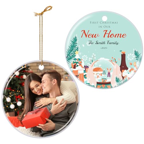 Personalized First Christmas in Our New Home Hanging Ornament 2025