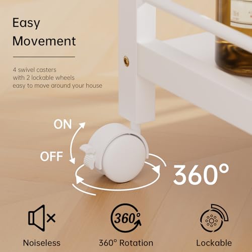 White Bar Cart
