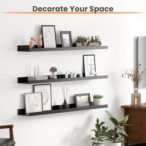 Floating Shelves for Wall Decor and Storage (6 Count)