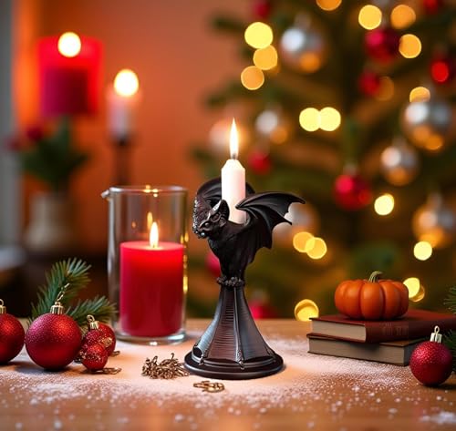 Gothic Decor Bat Halloween Candle Holder for Home