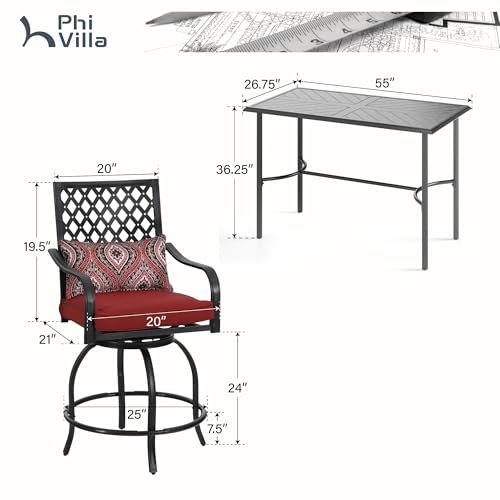 Outdoor Patio Bar Set for 4