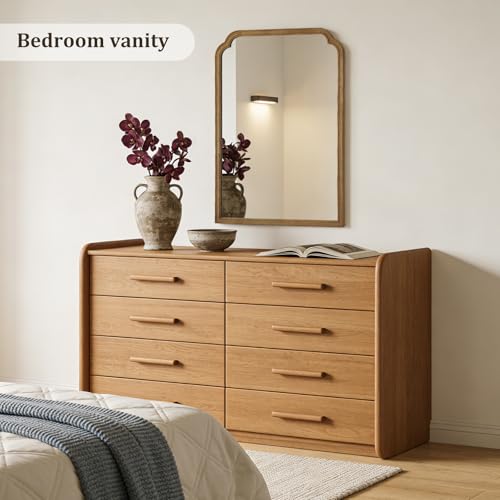 28" x 40" Wood Bathroom Mirror for Wall Mounted