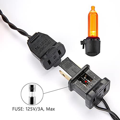 ODEERTONIC Orange & Purple Halloween Mini String Lights (35 Foot)