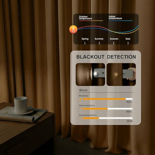 Room Divider Curtains Blackout Floor to Ceiling Curtains with Hook Wall Mount Sliding Door Curtain Ceiling Mount Extra Wide Curtain Wall Divider for Room Separation