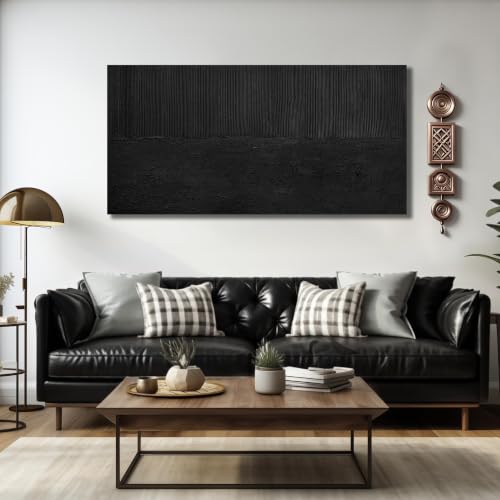 Minimalist Wall Decor for Living Room Large Abstract Wall Art Bedroom Black Painting Wall Art for Dining Room 29 x 58 Inch