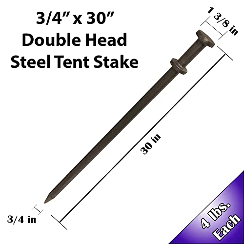 Heavy Duty Double Head Tent Stakes (10 Count)