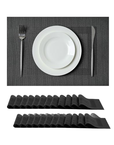 Black Frame Placemats Set of 24 (24 Count)