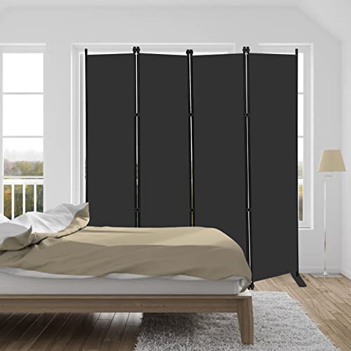 4 Panel Room Divider 6Ft Tall Indoor Foldable Privacy Screen wall
