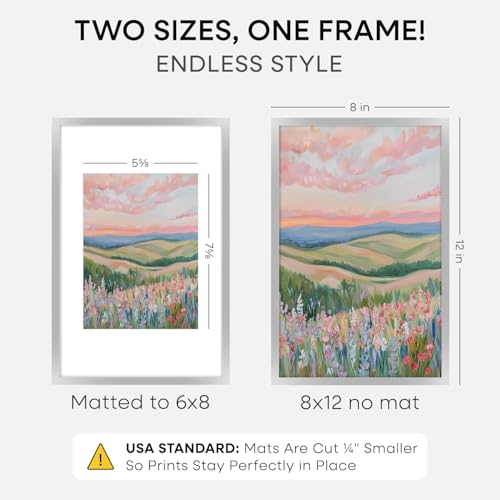 8x12 Silver Picture Frame (2 Count)