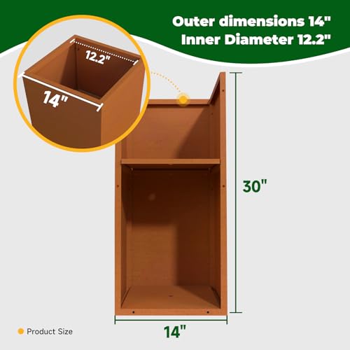 Corten Steel Tall Planter Box 14"x14"x30" Rusted Metal Spliced Planter