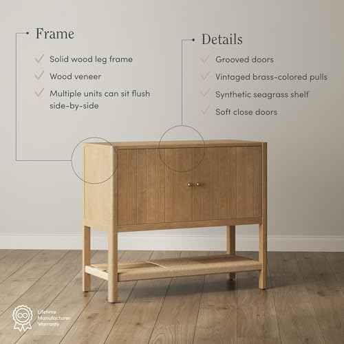 Meads Mid Century Modern Cabinet or TV Stand with Doors (4 Count)