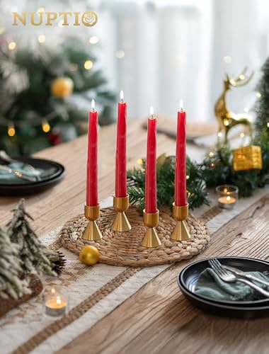 Taper Candle Holders Gold (4 Count)