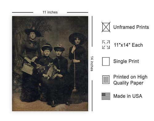 Vintage Four Witches Coven Poster