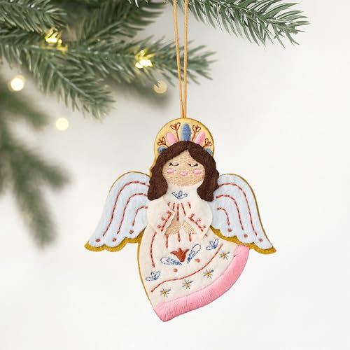 Heavenly Angel Christmas Ornament Keepsake Card with Envelope