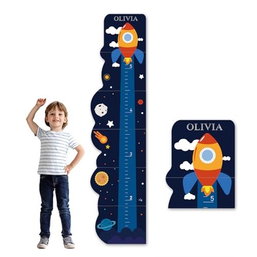 Custom Name Wood Wall Height Chart for Kids Growth Tracking