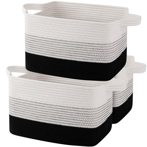 Cotton Rope Storage Baskets for Organizing Gradient Dark 3