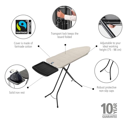 XL Comfort Ironing Board with Solid Steam Generator Rest