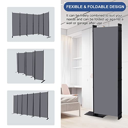 6 Panel Wide Room Divider Wall Screen for Room Separation