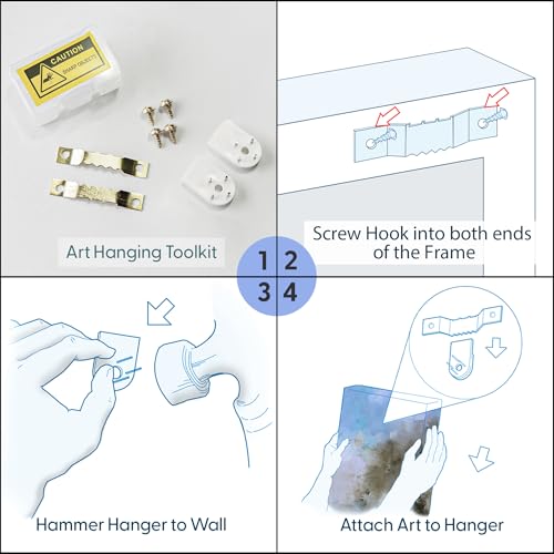Large Framed Canvas Print Wall Art Minimalist Ink Branches Illustrations Antique Retro Fine Art Illustrations Decorative for Bedroom