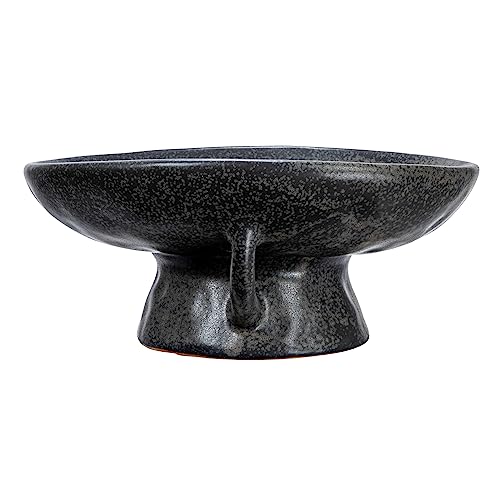 Stoneware Bowl with Handle and Base