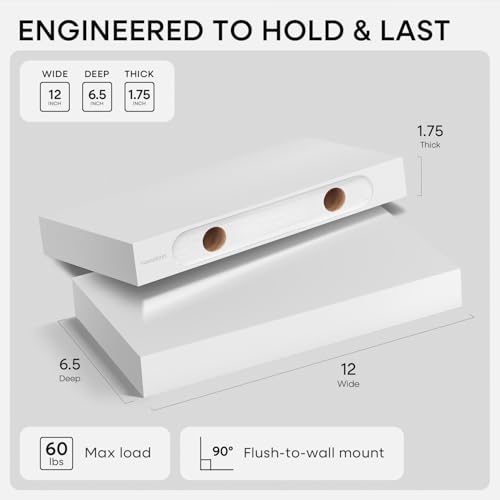 12 Inch Floating Shelves (2 Count)