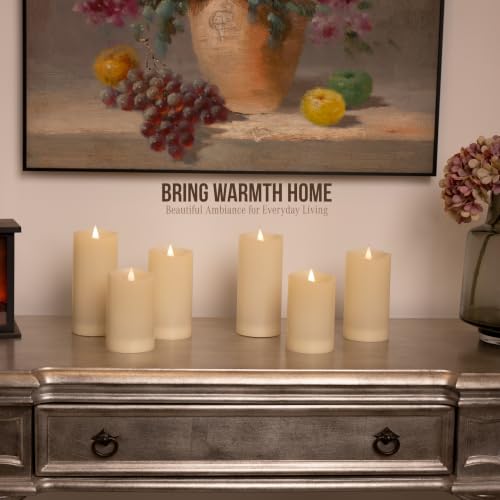Tall Flameless Candles with Timer