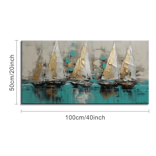 Framed canvas wall art Large Boats for living room Nature bedroom Decor Ocean landscape sailboat Canvas painting Ready to Hang Office Home Decoration sea poster Pictures