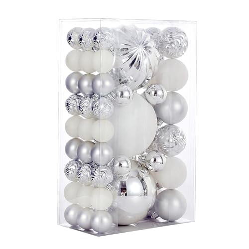 50pcs Shatterproof Christmas Ball Tree Ornaments (50 Count)
