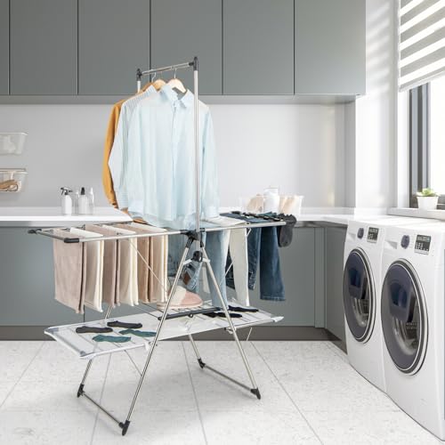 Freestanding Foldable Clothes Drying Rack