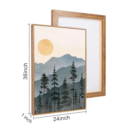Boho Mountain Framed Canvas Wall Art Set (3 Count)