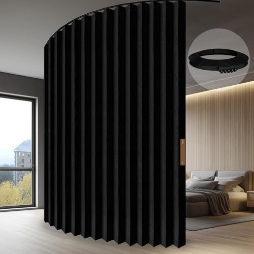 Accordion Style Room Divider with Ceiling Track