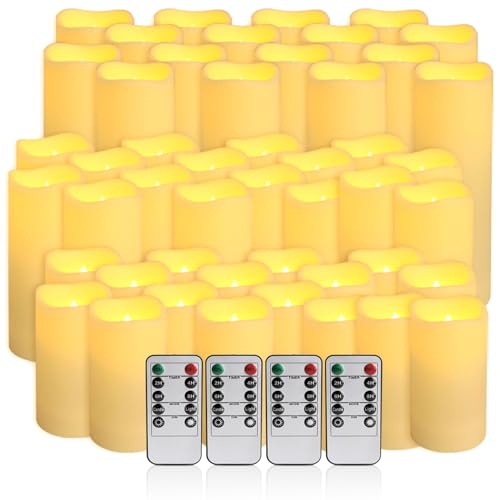 48 Pack LED Flameless Candles with Remote Control (48 Count)