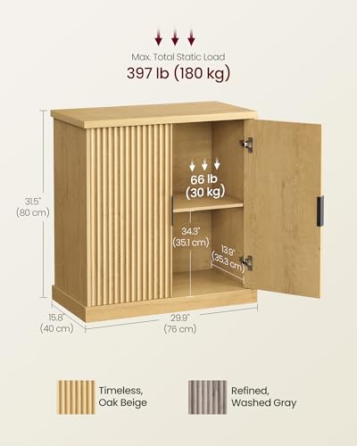 Set of 2 Buffet Cabinet with Adjustable Shelves (2 Count)