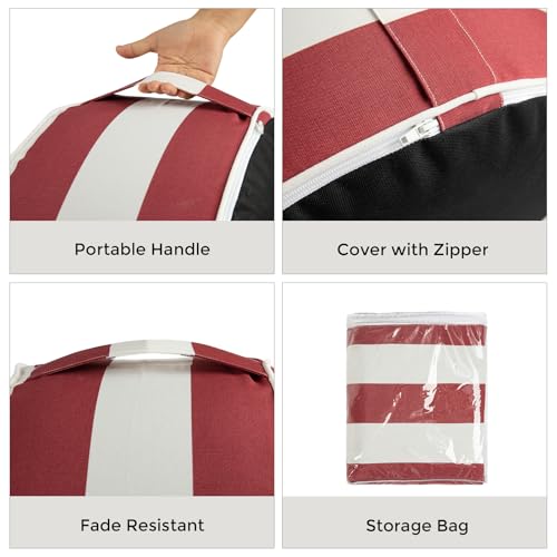 Inflatable Outdoor Ottoman with Air Pump