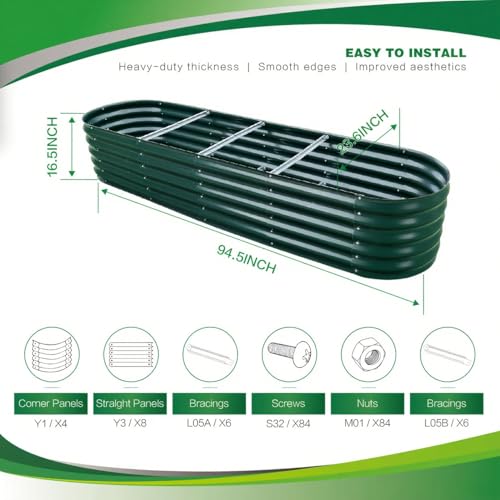 Gardmax Galvanized Raised Garden Bed
