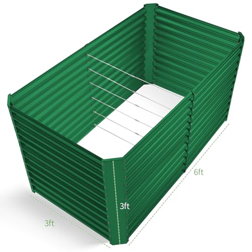 6x3x3ft Rectangular Galvanized Raised Garden Beds