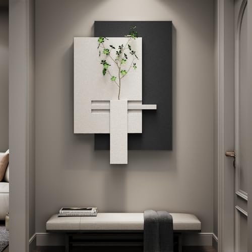 3D Black and White Abstract Wall Art